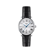 Tissot Carson Premium Lady T122.210.16.033.00 - cinturino nero - cassa acciaio - quadrante argento con datario